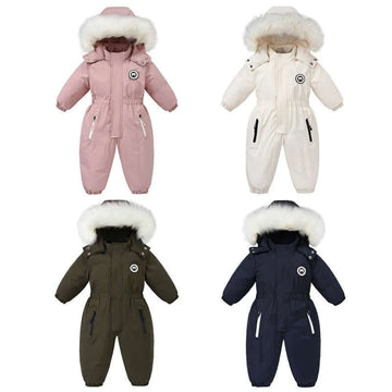 Image of Waterproof Baby Snow Suit - Vibrant Colour Toddler Snowsuit for Outdoor Adventures. Shop now at OleOle.