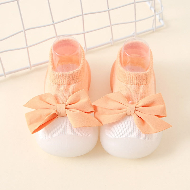 Image of Soft Sole Toddler Girls First Walker Socks Mesh Shoes for ages 0-4 yrs - Comfortable and stylish footwear for little ones on the move. Available at OleOle.