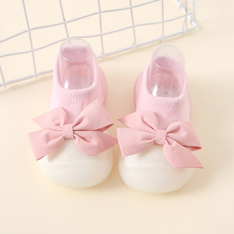 Image of Soft Sole Toddler Girls First Walker Socks Mesh Shoes for ages 0-4 yrs - Comfortable and stylish footwear for little ones on the move. Available at OleOle.