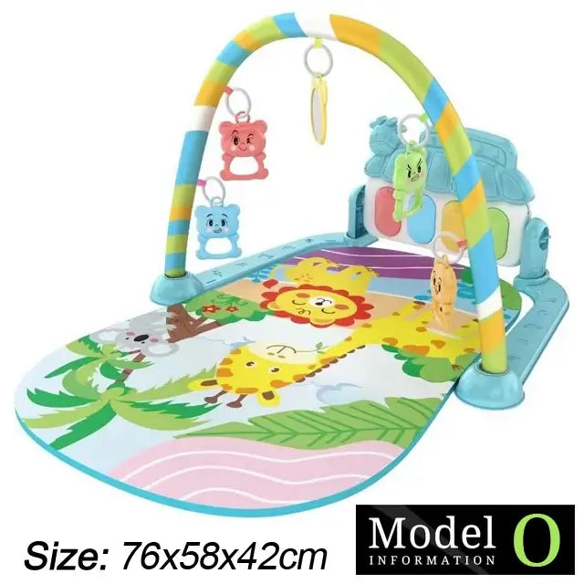 Deluxe baby activity gym playmat with colorful arch and sensory toys, ideal for newborn tummy time and play sessions.