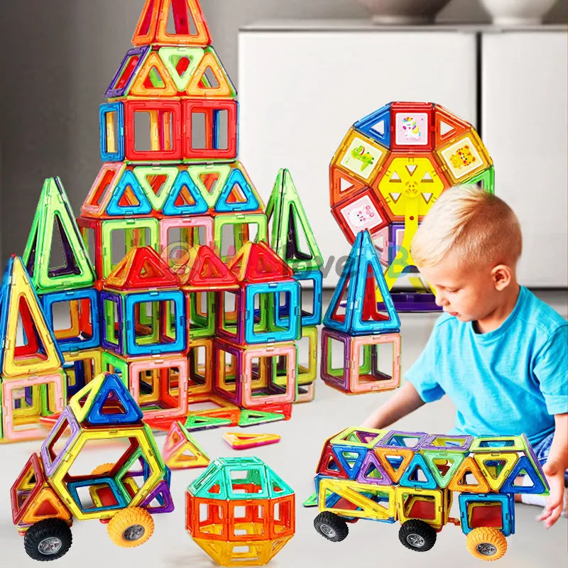 Magnetic Building Tiles | Building Blocks for Kids | OleOle