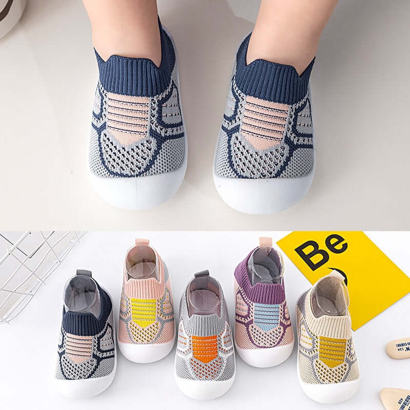 Image of Premium Newborn Anti Slip Socks - Sale! Breathable Mesh Shoes for Baby Boys and Girls (0-4 yrs). Shop now at OleOle for ultimate comfort and style.