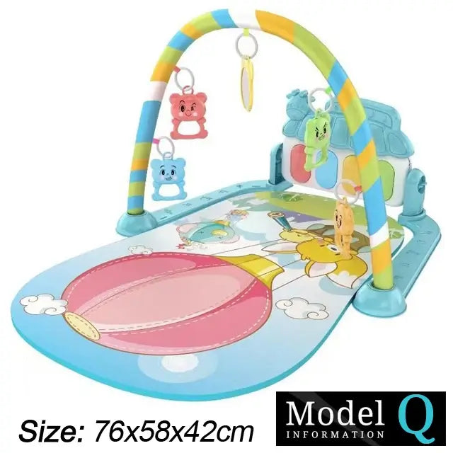 Activity gym playmat for newborn with hanging toys and colorful design, perfect for tummy time and sensory play.