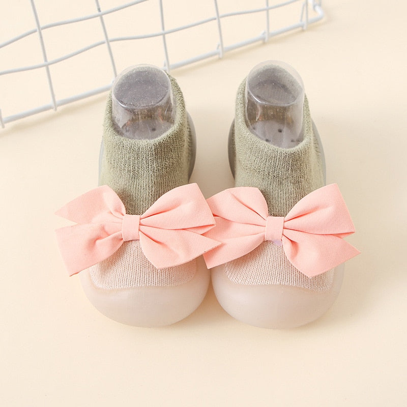 Image of Soft Sole Toddler Girls First Walker Socks Mesh Shoes for ages 0-4 yrs - Comfortable and stylish footwear for little ones on the move. Available at OleOle.
