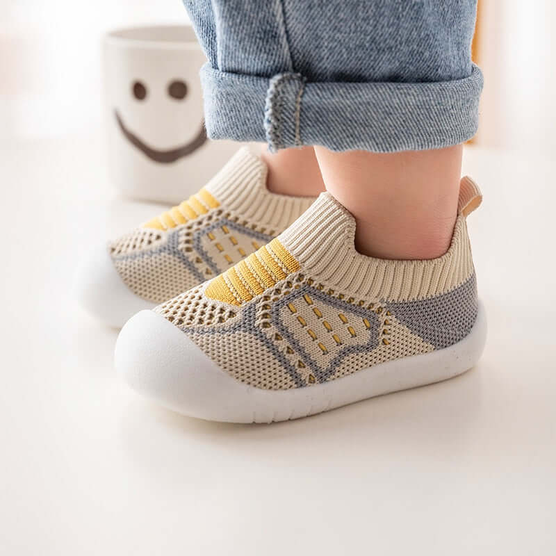 Image of Premium Newborn Anti Slip Socks - Sale! Breathable Mesh Shoes for Baby Boys and Girls (0-4 yrs). Shop now at OleOle for ultimate comfort and style.