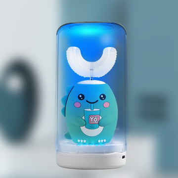 Image of Kid-Friendly U-Shape Toothbrush & Sterilizing Cup: Ideal for 2-15 Years. Smart & Rechargeable Dental Care. Shop now at OleOle.