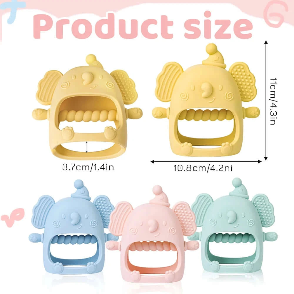 Image of Cute Elephant Teether – BPA Free, Safe Infant Teething Toy. Shop now at OleOle.