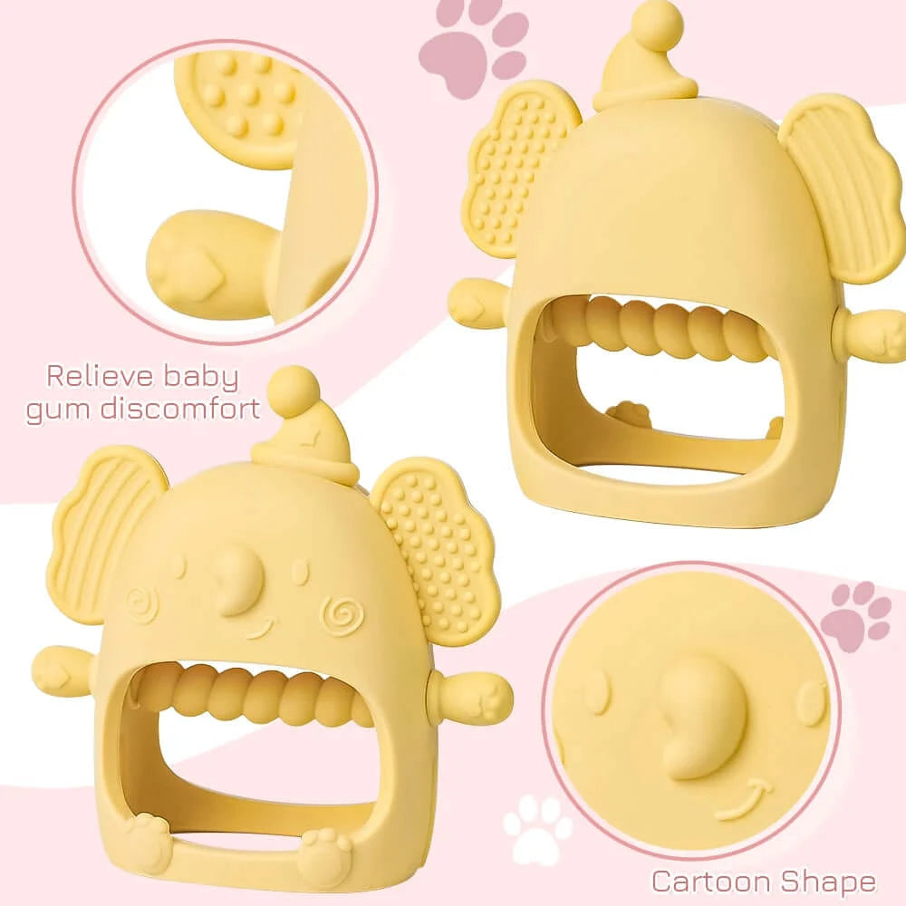 Image of Cute Elephant Teether – BPA Free, Safe Infant Teething Toy. Shop now at OleOle.