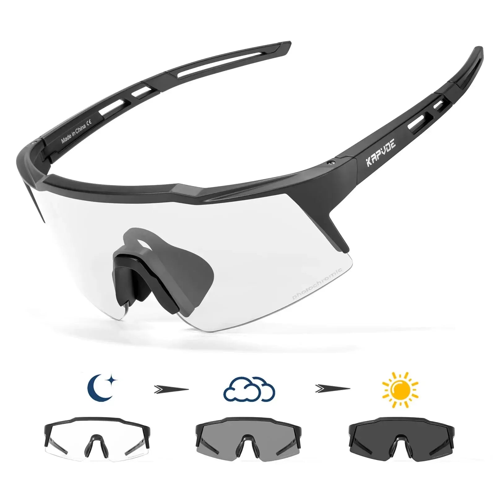 Kids polarized sports goggles with interchangeable lenses for different light conditions and UV protection.