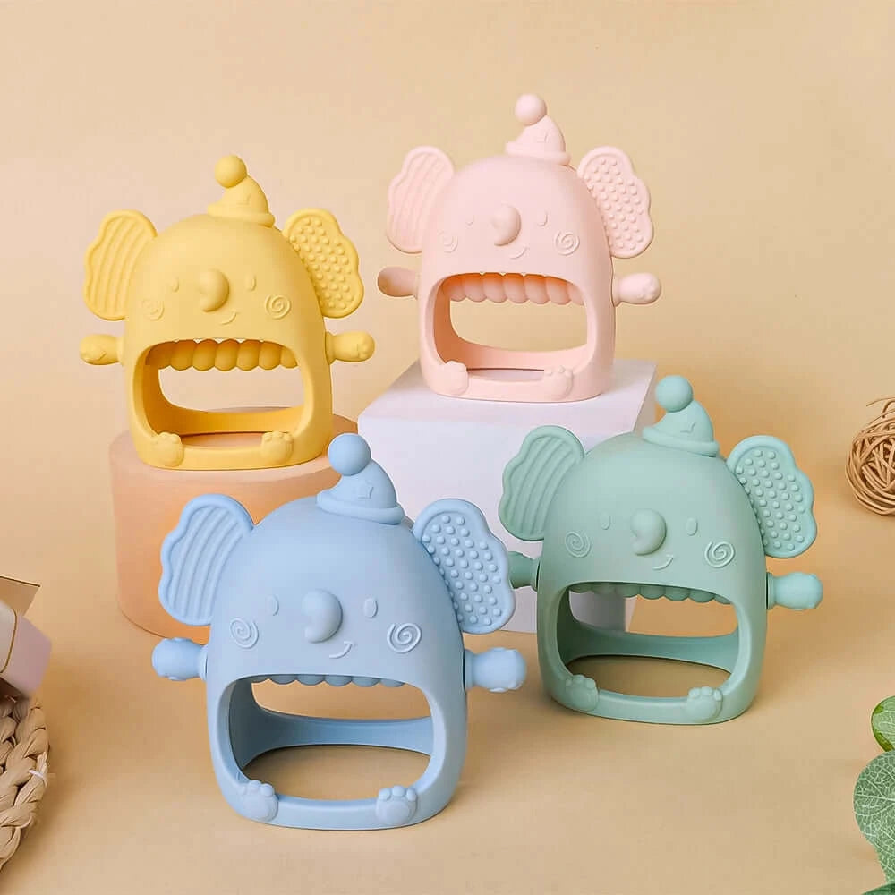 Image of Cute Elephant Teether – BPA Free, Safe Infant Teething Toy. Shop now at OleOle.