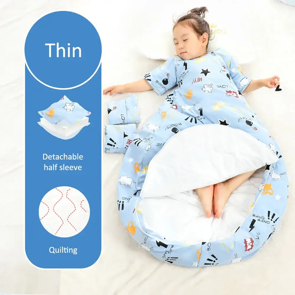 Kids Thick Thin Sleeping Bag (1 6yrs) blue M(80cm)