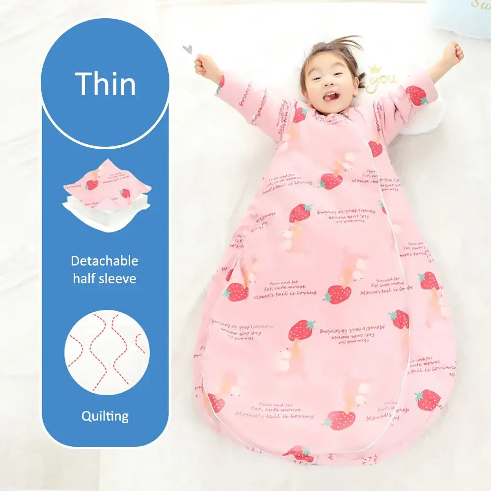 Kids Thick & Thin Sleeping Bags - All Seasons Cotton Sleep Sacks for Babies. Order now at OleOle.