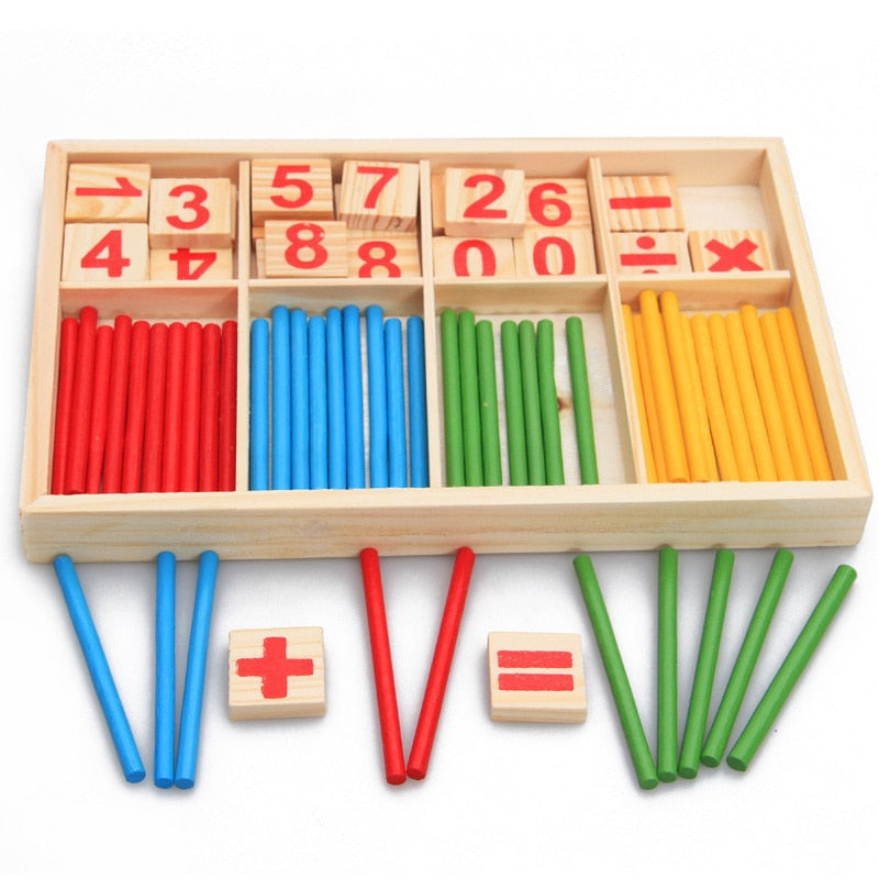 Image of Montessori Math Board: Count, Shape, Colour, Match - Educational Wooden Toys, Perfect Gifts for Kids. Shop now at OleOle.