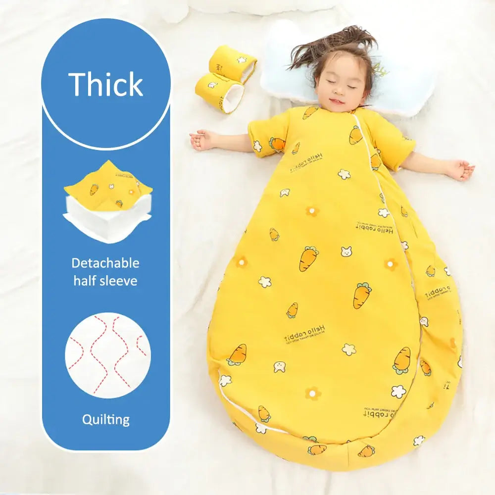 Kids Thick & Thin Sleeping Bags - All Seasons Cotton Sleep Sacks for Babies. Order now at OleOle.