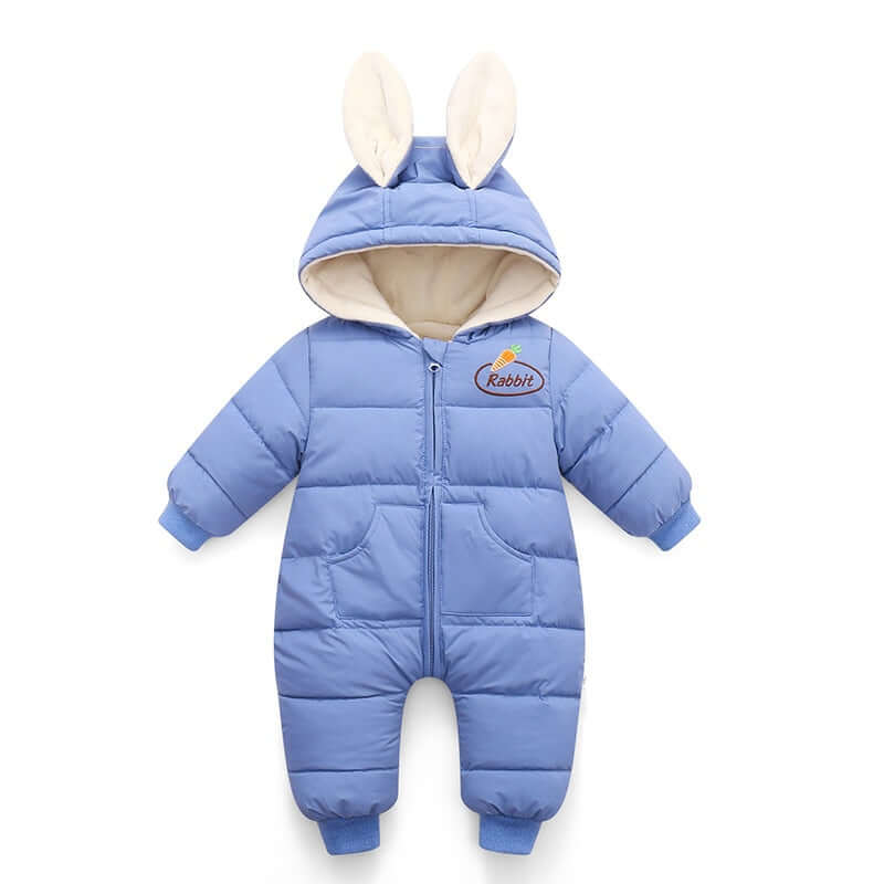 Image of Adorable Hooded Cartoon Overalls for Boys & Girls (0-2 yrs) - Perfect Autumn/Winter Style. Shop Now at OleOle for a Stylish Baby Look!