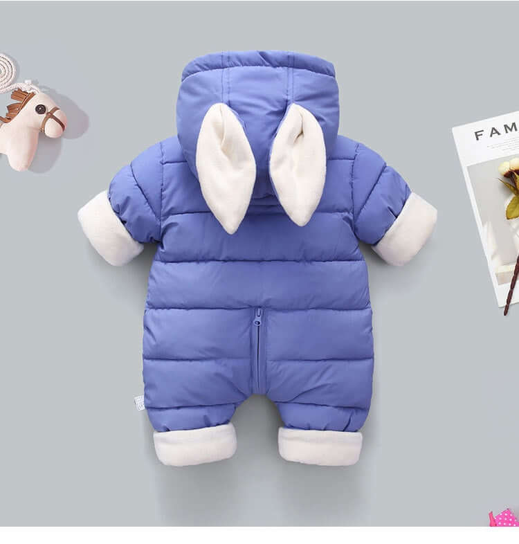 Image of Adorable Hooded Cartoon Overalls for Boys & Girls (0-2 yrs) - Perfect Autumn/Winter Style. Shop Now at OleOle for a Stylish Baby Look!