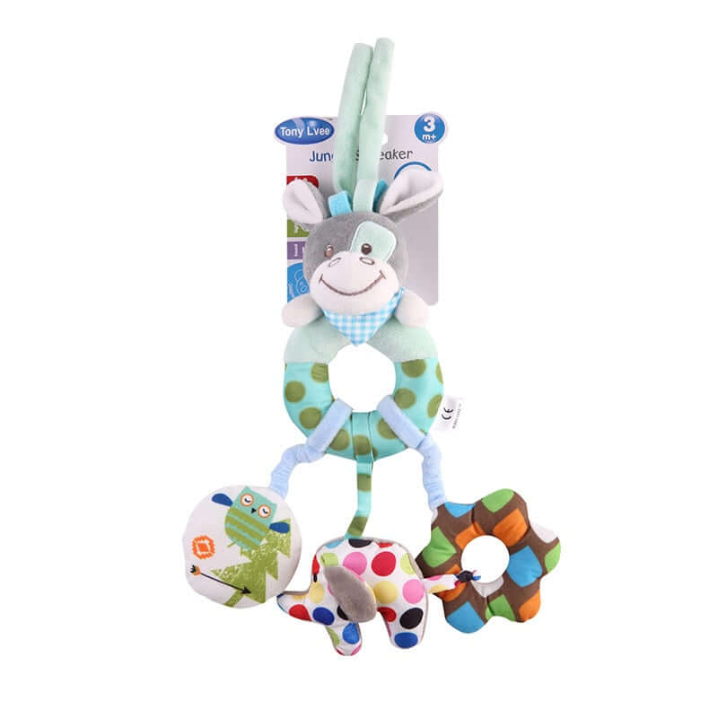 Image of Baby Rattle Toys: Cartoon Animal Plush Collection, Educational & Fun for 0-12 Months - On Sale Now at OleOle!