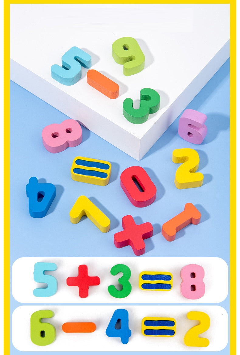 Image of Montessori Math Board: Count, Shape, Colour, Match - Educational Wooden Toys, Perfect Gifts for Kids. Shop now at OleOle.