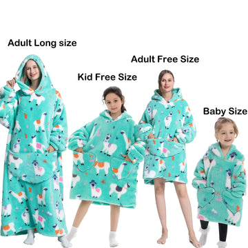 Free Size Winter Hoodies - Wearable Blanket