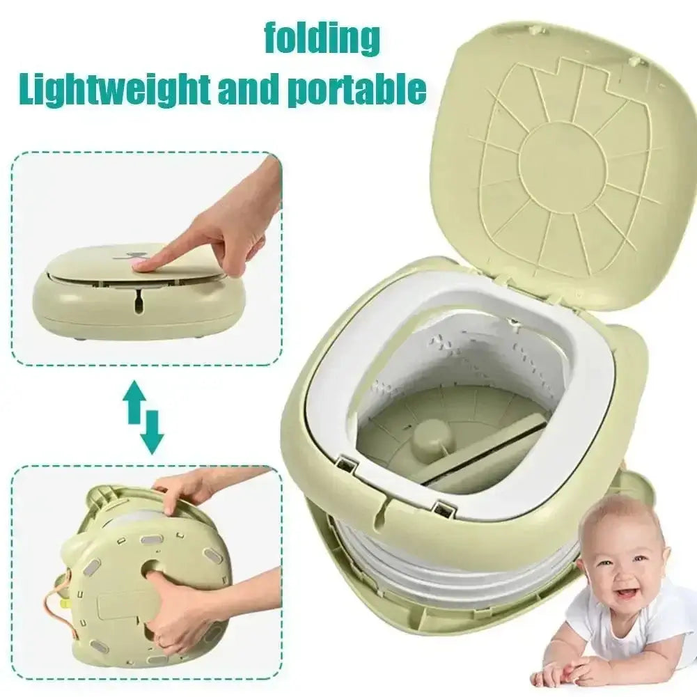Lightweight and foldable kids travel toilet, perfect portable potty for toddlers and on-the-go adventures.