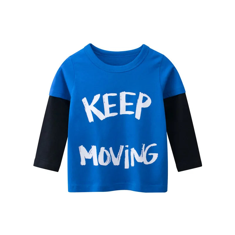 Image of Boys Long Sleeve Rugby Printed T Shirt - Stylish comfort for ages 1-8. Shop now at OleOle.