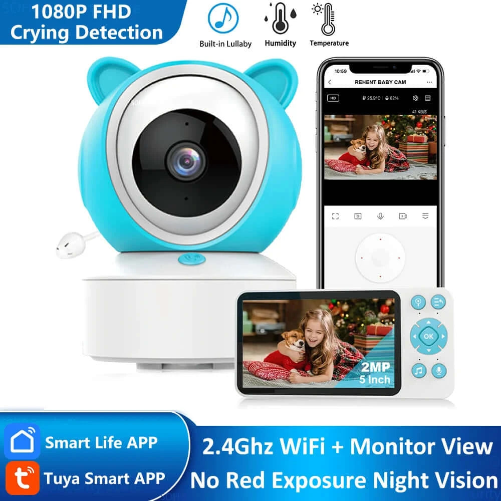 Image of Smart WiFi FHD A/V Baby Monitor Camera - Crystal Clear Video, Two-Way Audio, Motion Detection. Shop now at OleOle.