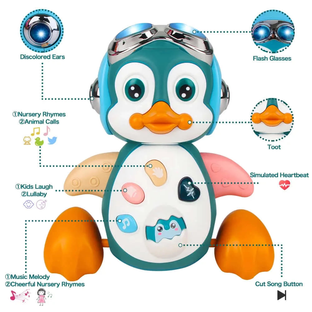 Image of Multifunctional Musical Penguin Toy - Perfect Baby Activity Companion for Learning and Play. Shop now at OleOle.