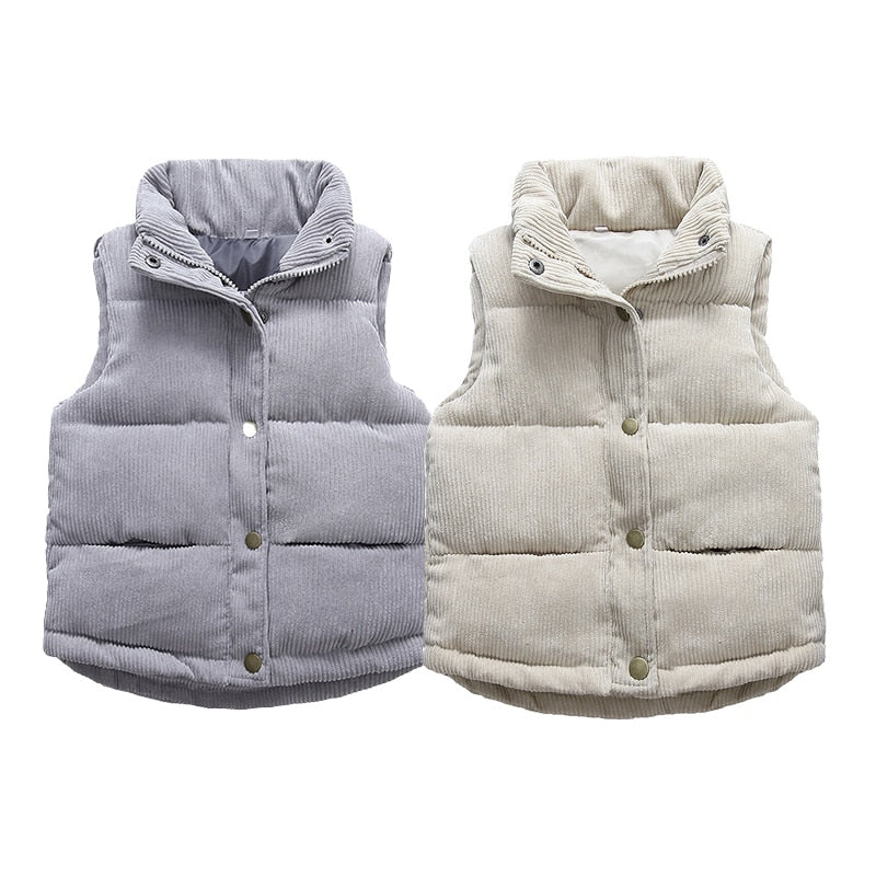 Image of Cosy Kids Thicken Vest: Stylish warmth for boys & girls (2-10 yrs). Ideal winter fashion! Shop now at OleOle.