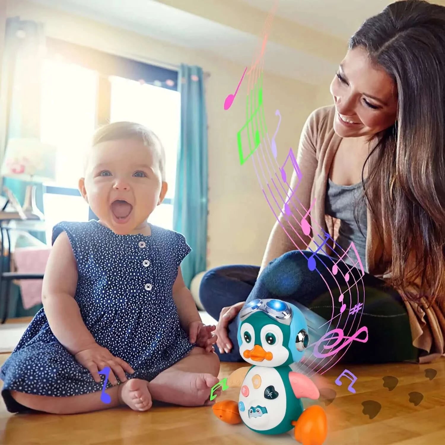 Image of Multifunctional Musical Penguin Toy - Perfect Baby Activity Companion for Learning and Play. Shop now at OleOle.