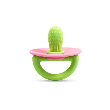 OleOle Cactus Shape Pacifier Clip Silicone Teether for Baby - BPA Free, Luxury Newborn Gift