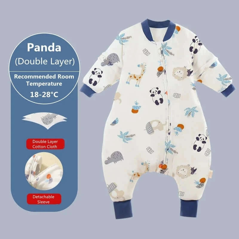 Image of All Seasons Baby Sleeping Bag - Soft Cotton, Detachable Sleeves, Ideal for Infant Sleepsack. Shop now at OleOle.