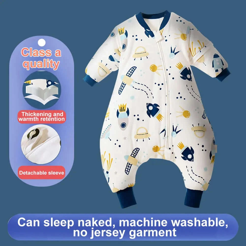 Image of All Seasons Baby Sleeping Bag - Soft Cotton, Detachable Sleeves, Ideal for Infant Sleepsack. Shop now at OleOle.