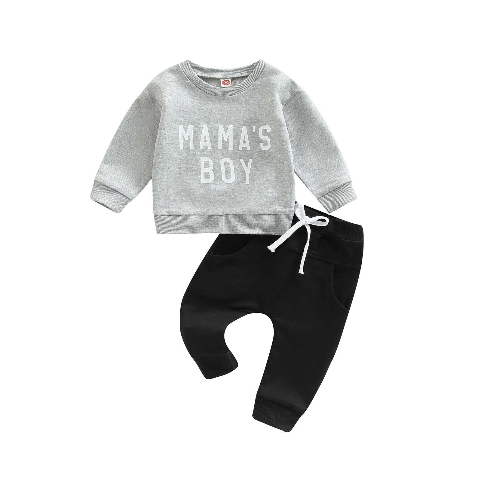 Image of Chic Winter Duo: Newborn 2pcs Set – Fashion Tops and Pants for Baby Boys (0-3yrs). Shop now at OleOle.