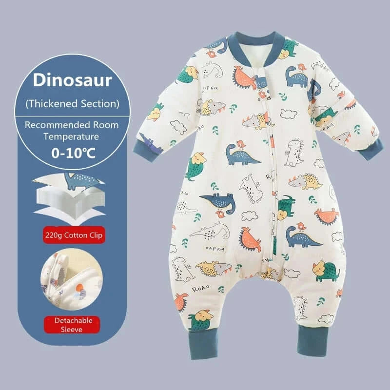 Image of All Seasons Baby Sleeping Bag - Soft Cotton, Detachable Sleeves, Ideal for Infant Sleepsack. Shop now at OleOle.