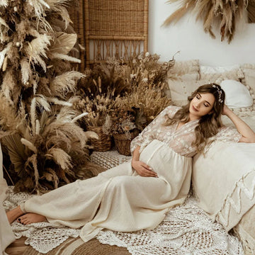 Boho Maternity Photo Shoot Dress