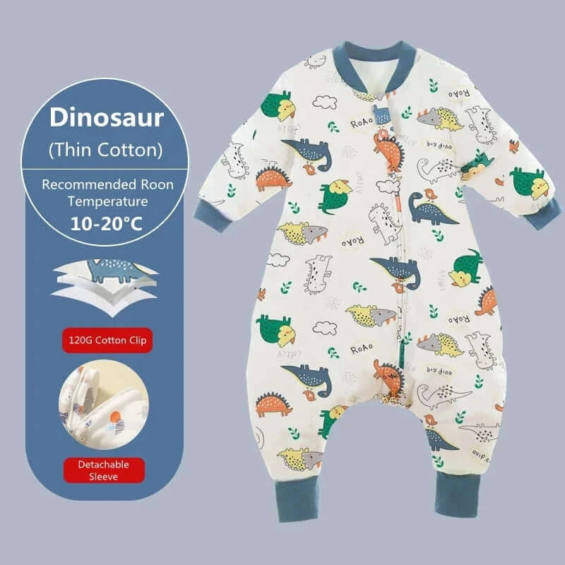 Image of All Seasons Baby Sleeping Bag - Soft Cotton, Detachable Sleeves, Ideal for Infant Sleepsack. Shop now at OleOle.