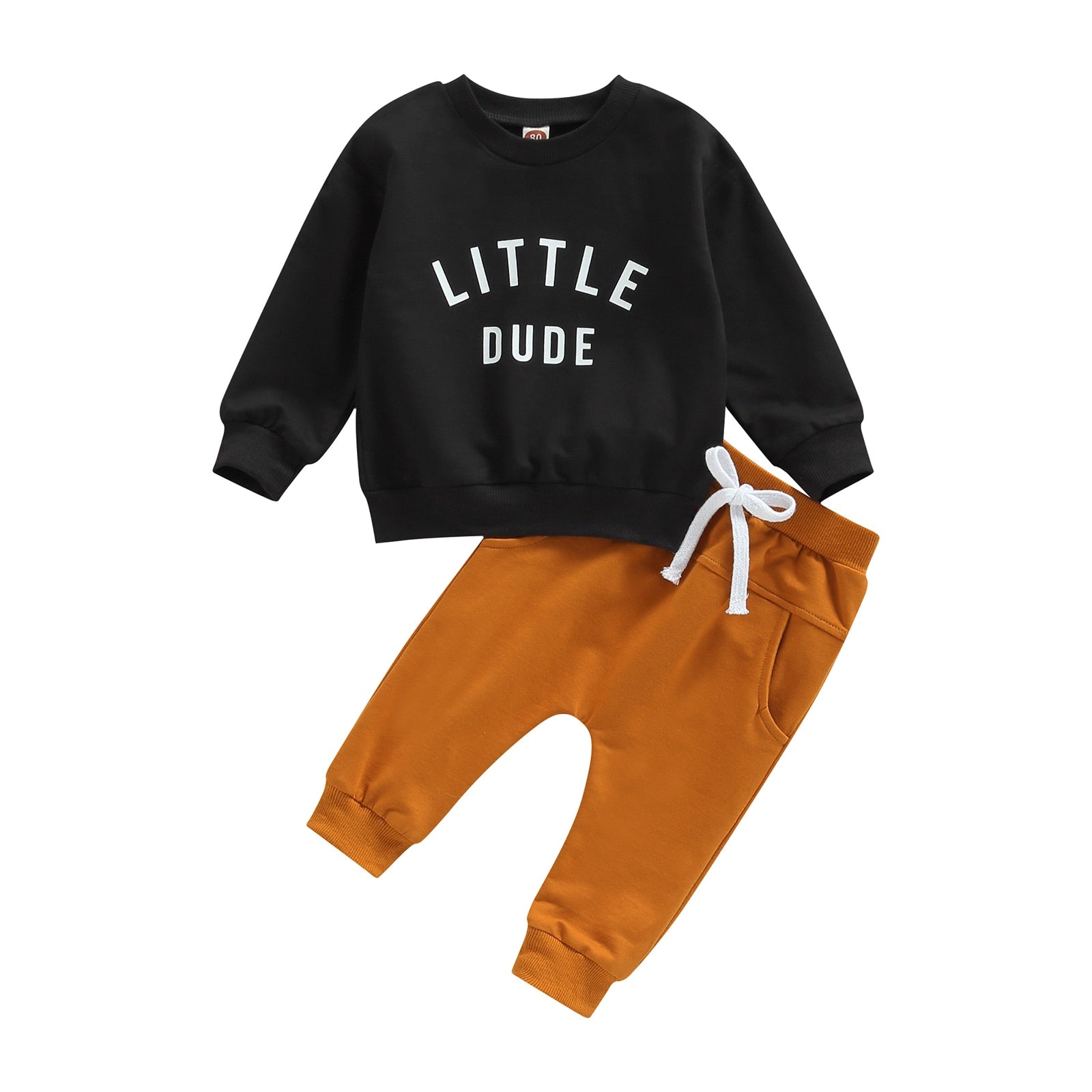 Image of Chic Winter Duo: Newborn 2pcs Set – Fashion Tops and Pants for Baby Boys (0-3yrs). Shop now at OleOle.