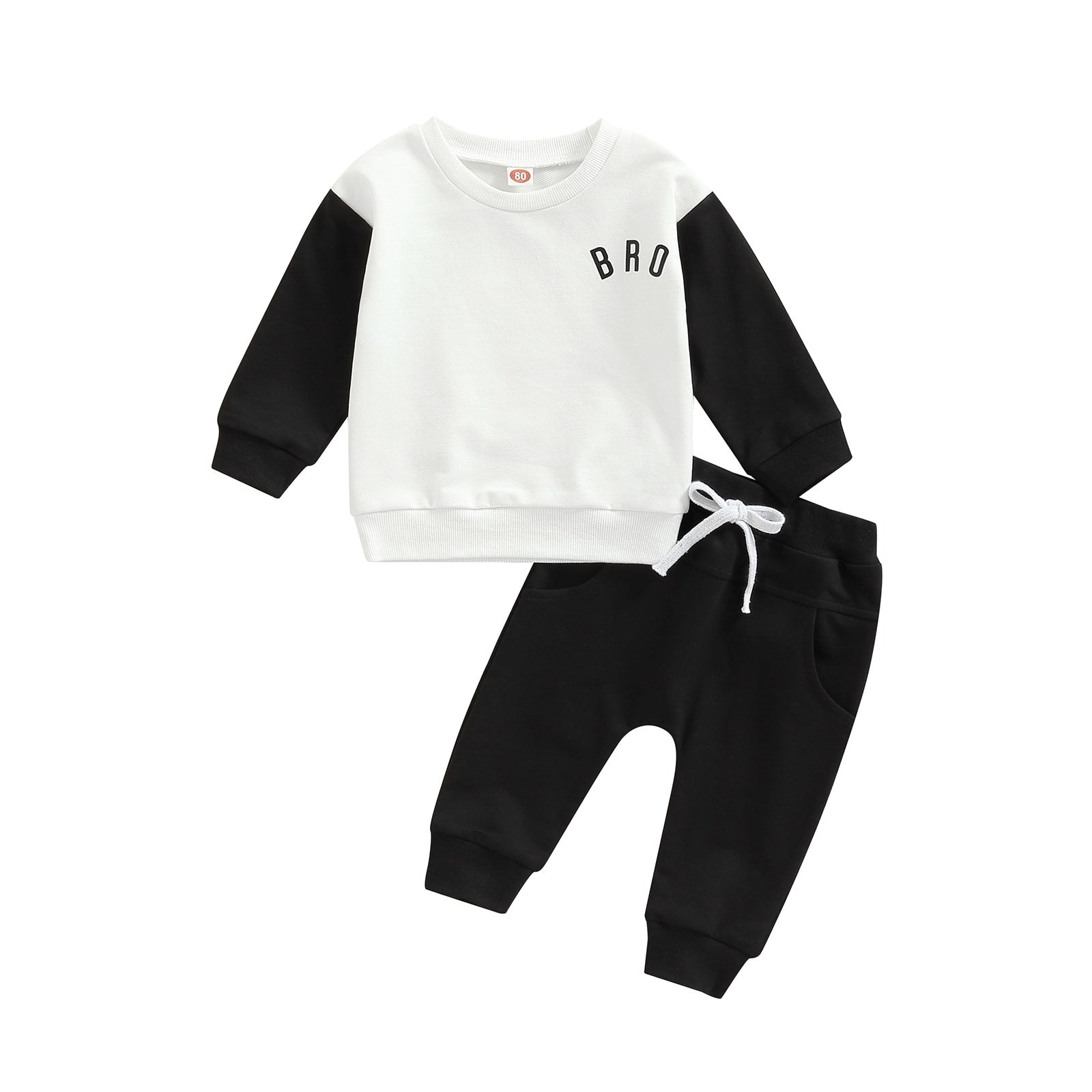 Image of Chic Winter Duo: Newborn 2pcs Set – Fashion Tops and Pants for Baby Boys (0-3yrs). Shop now at OleOle.