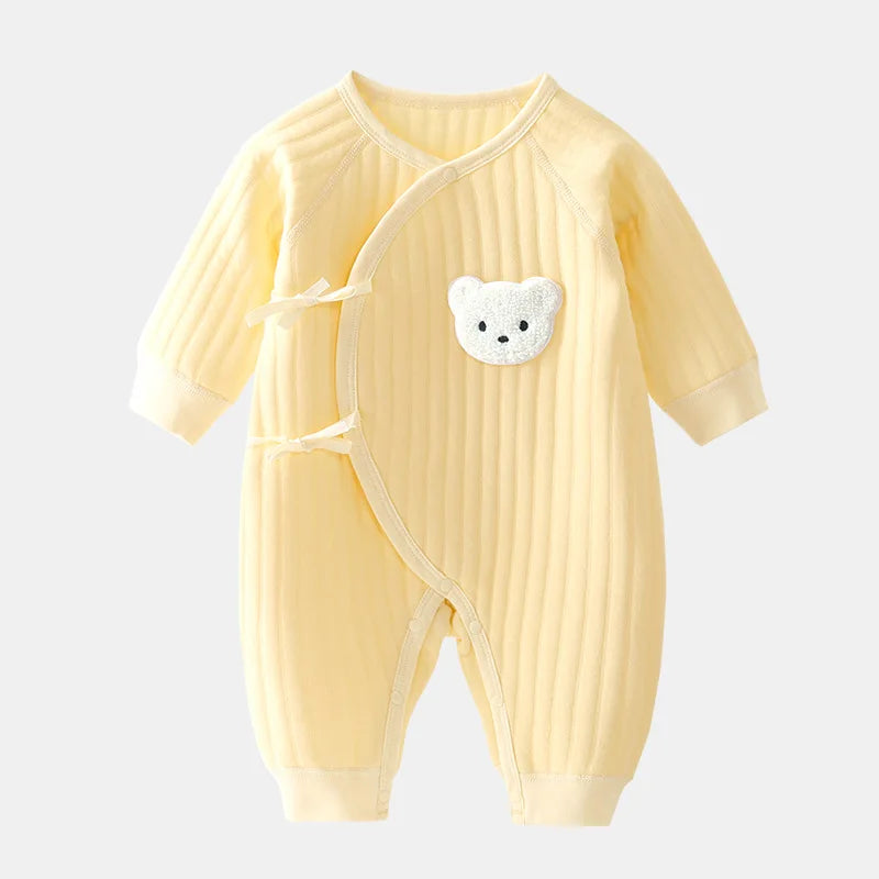 Image of Cozy Cotton Onesie for Newborns: Unisex Baby Bodysuit (0-6 months) - Ultimate Comfort for Tiny Tots! Shop now at OleOle.