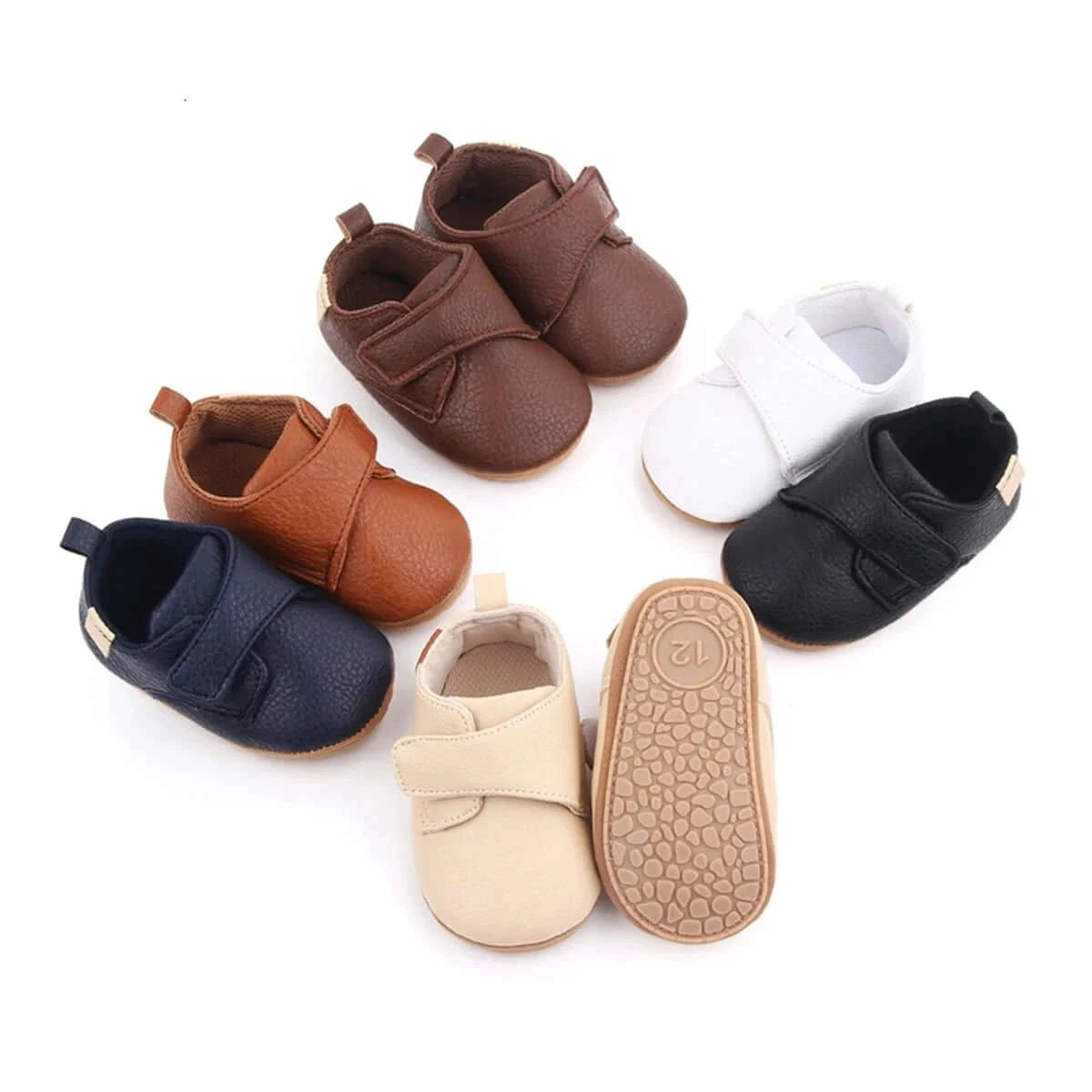 Image of Casual Baby Leather Shoes - Soft & Durable - Perfect for First Walkers. Shop now at OleOle.