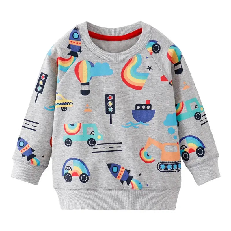 Anime Baby Boys Sweatshirts - Quality Cotton, Full Sleeve, for Kids 2-6 Years