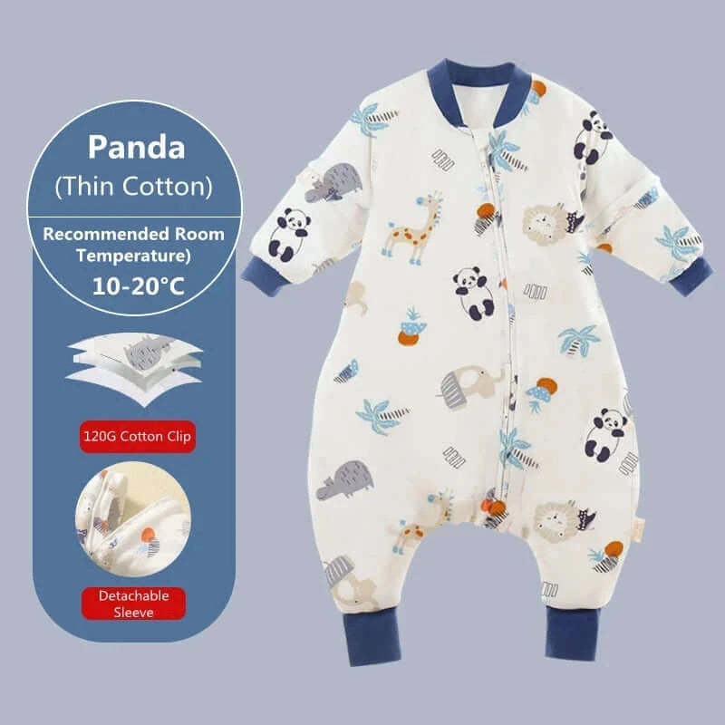 Image of All Seasons Baby Sleeping Bag - Soft Cotton, Detachable Sleeves, Ideal for Infant Sleepsack. Shop now at OleOle.