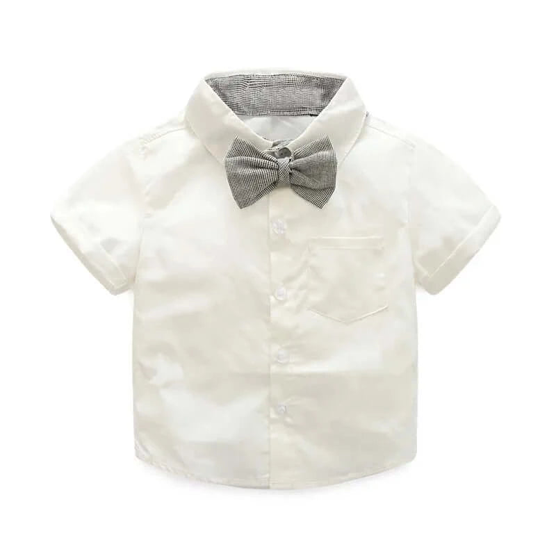 Image of Baby Boy Gentleman Suit with Bow Tie Set for 0-3 years - Adorable formalwear for your little one. On sale now at OleOle!"