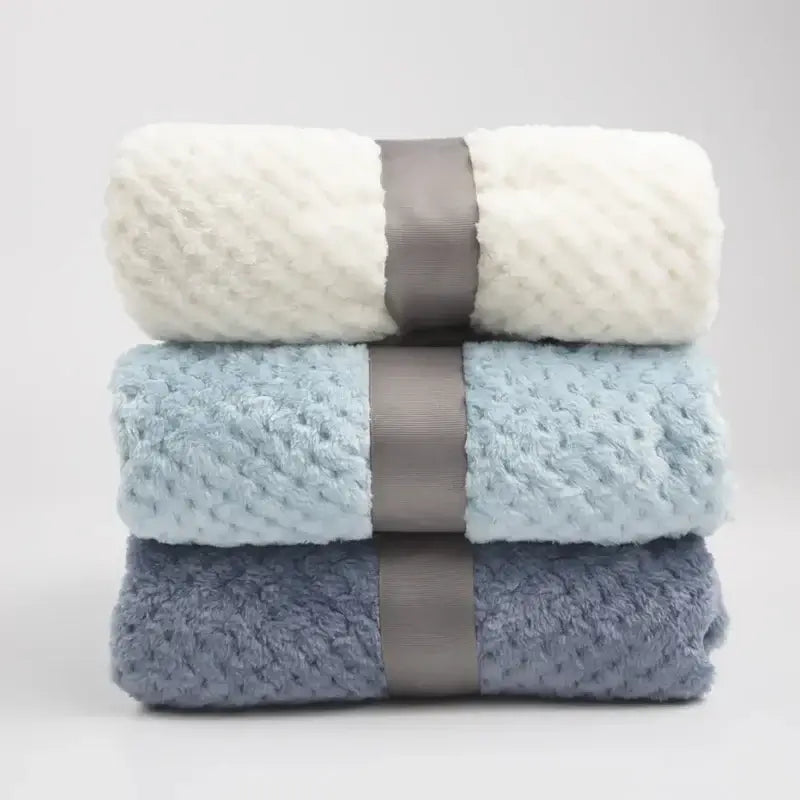 Image of Winter Warm Soft Fleece Baby Blanket - Snuggle Up in Style - Ideal for Newborns, Infants, Toddlers. Shop now at OleOle!