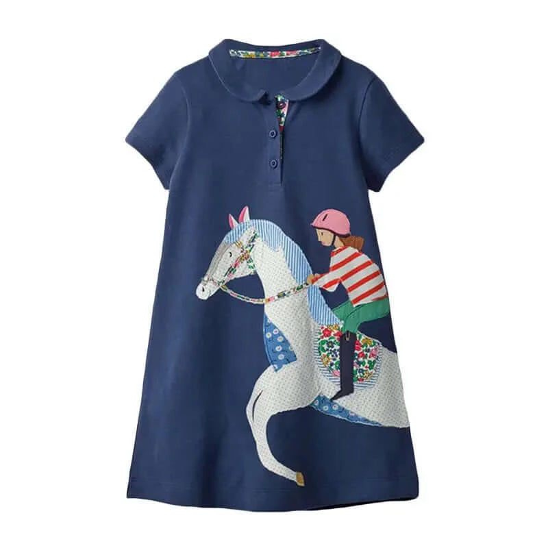 Image of Baby Girls Summer Dress Collection, Ages 2-7: Stylish dresses for a cool and chic summer look. Shop now for irresistible deals at OleOle.