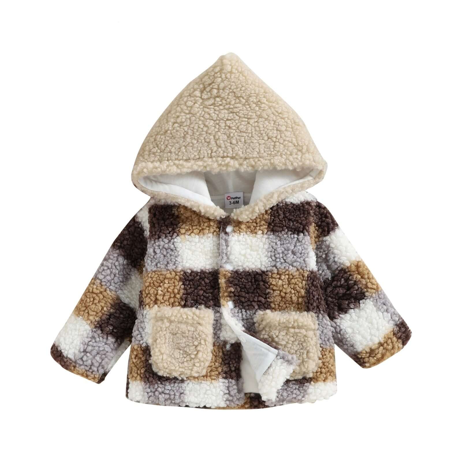 Image of Adorable baby boy's hooded winter sweater coat for 3m - 2yrs. Stay cosy in style. Shop now at OleOle.