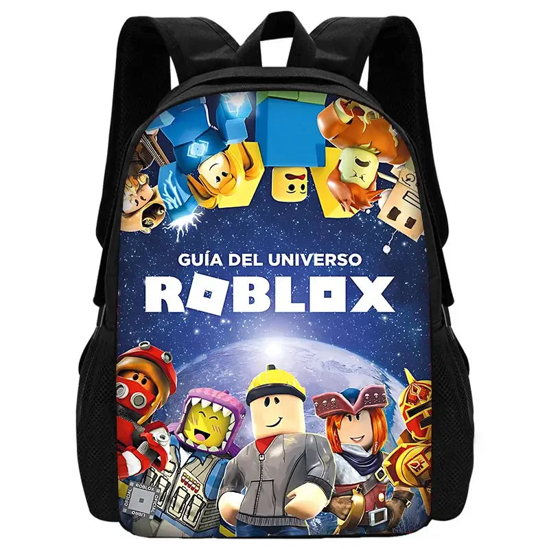 Blue Roblox Game Theme School backpack for kids.