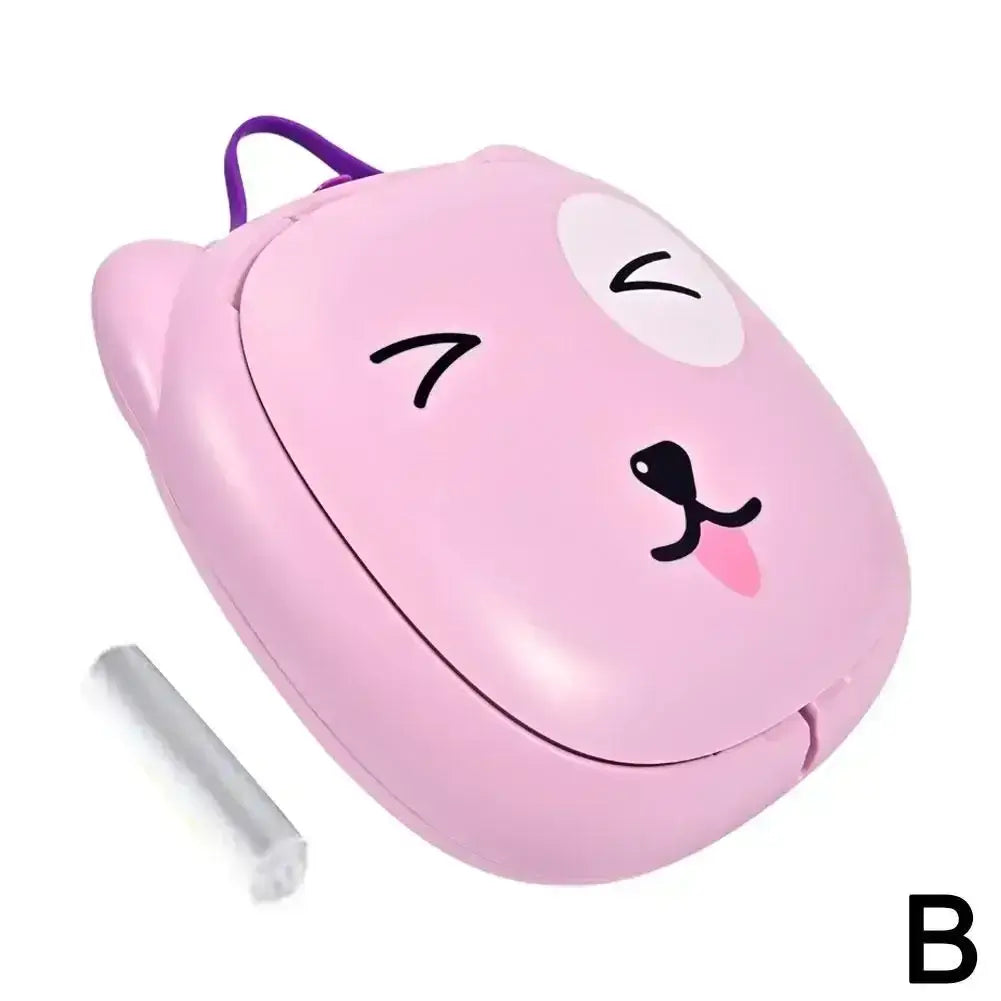 Kids foldable travel toilet in cute bear design, portable potty for toddlers, ideal for on-the-go potty training.