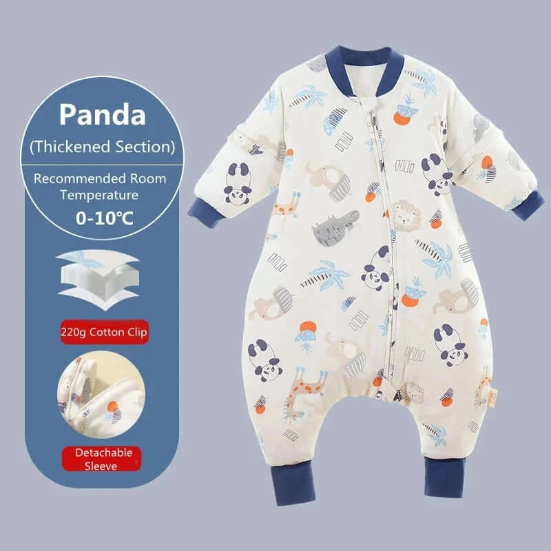 Image of All Seasons Baby Sleeping Bag - Soft Cotton, Detachable Sleeves, Ideal for Infant Sleepsack. Shop now at OleOle.