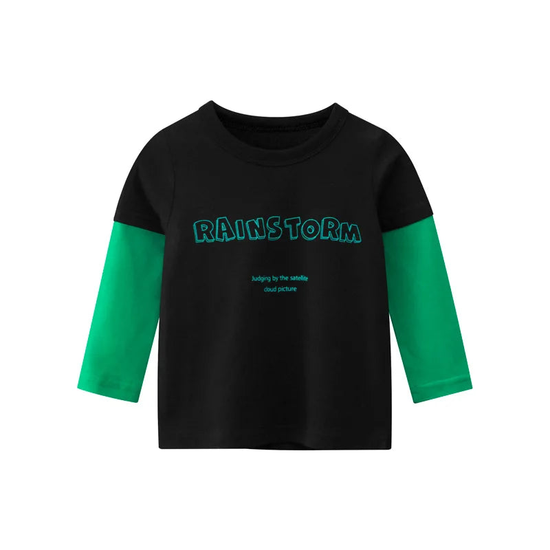 Image of Boys Long Sleeve Rugby Printed T Shirt - Stylish comfort for ages 1-8. Shop now at OleOle.